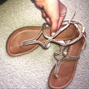 Fergalicious Rhinestoned Sandals Size 8.5
